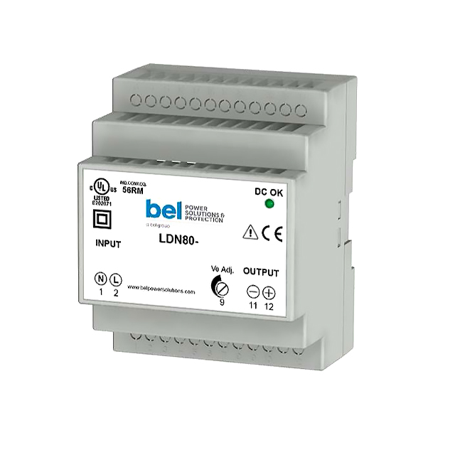 LDN80-24 Bel Power Solutions                                                                    AC/DC CONVERTER 24V 80W