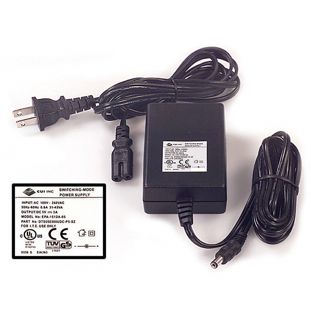 DTS050300UDC-P5P CUI Inc.                                                                    AC/DC DESKTOP ADAPTER 5V 15W