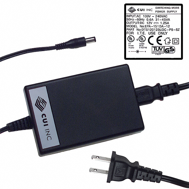 DTS120125UDC-P5P CUI Inc.                                                                    AC/DC DESKTOP ADAPTER 12V 15W