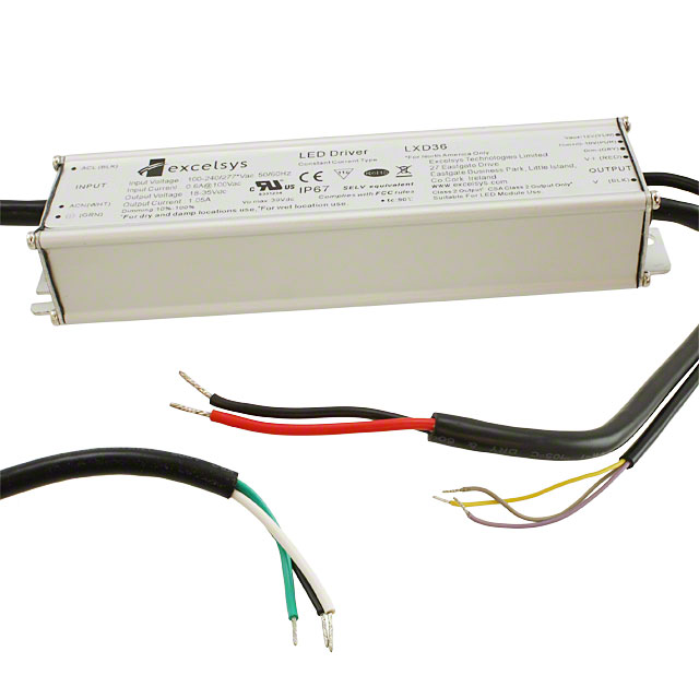 LXD36-0450SW Excelsys Technologies Ltd                                                                    LED DRIVER CC AC/DC 40-80V 450MA