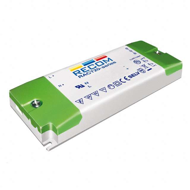 RACT20-350 Recom Power                                                                    LED DRIVER CC AC/DC 30-56V 350MA