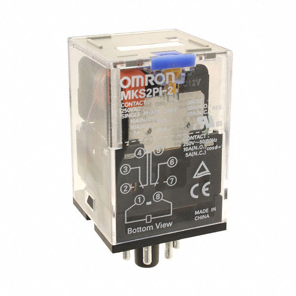 MKS2PI-2 DC12 Omron Automation and Safety                                                                    RELAY GEN PURPOSE DPDT 10A 12V