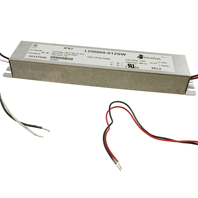 LDB60-012SW Excelsys Technologies Ltd                                                                    LED DRIVER CC/CV AC/DC 6-12V 5A