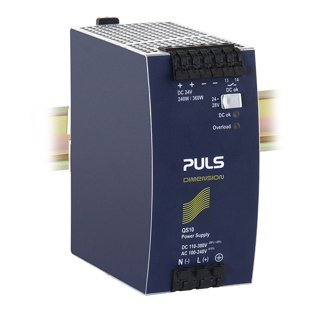 QS10.241-D1 PULS, LP                                                                    DIN RAIL PWR SUPPLY 240W 24V 10A