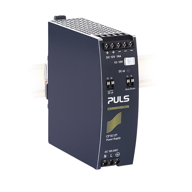 CP10.121 PULS, LP                                                                    DIN RAIL PWR SUPPLY 240W 12V 16A