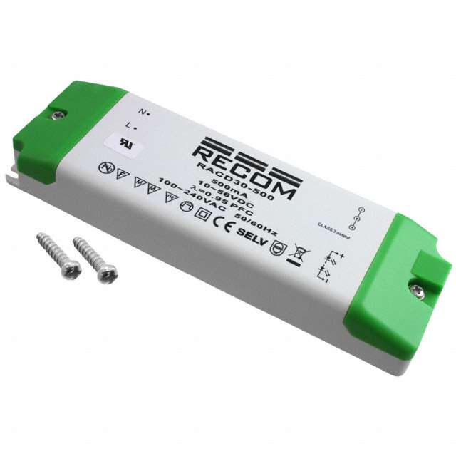 RACD30-500 Recom Power                                                                    LED DRIVER CC AC/DC 10-56V 500MA