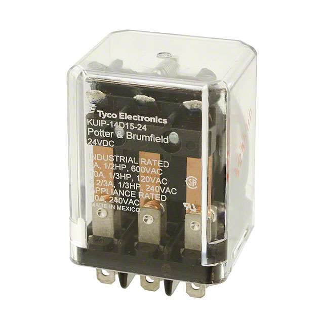 KUIP-14D15-24 TE Connectivity Potter & Brumfield Relays                                                                    RELAY GEN PURPOSE 3PDT 10A 24V