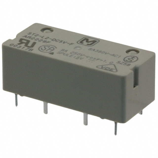 ST2-L2-DC5V-F Panasonic Electric Works                                                                    RELAY GENERAL PURPOSE DPST 8A 5V