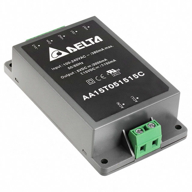 AA15T051515C Delta Electronics                                                                    AC/DC CONVERTER 5V +/-15V 15W