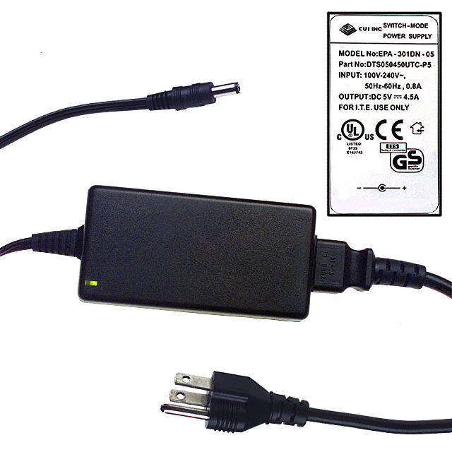 DTS050450UTC-P5P CUI Inc.                                                                    AC/DC DESKTOP ADAPTER 5V 23W