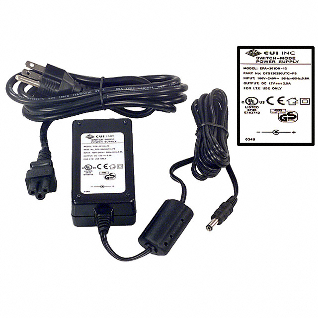 DTS120250UTC-P5P CUI Inc.                                                                    AC/DC DESKTOP ADAPTER 12V 30W