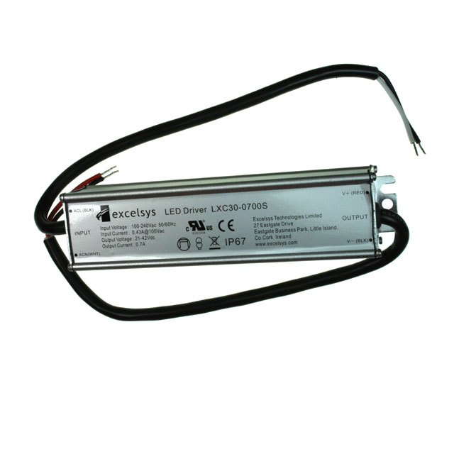 LXC30-0700S Excelsys Technologies Ltd                                                                    LED DRIVER CC AC/DC 21-42V 700MA