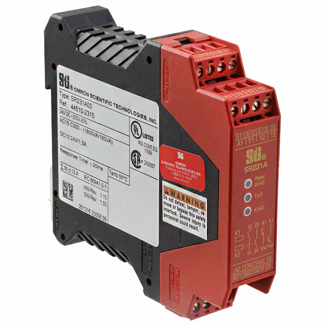 SR231A00 Omron Automation and Safety                                                                    RELAY SAFETY DPST 1.5A 24V