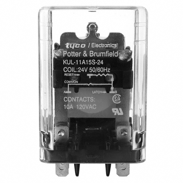 KUL-11A15S-24 TE Connectivity Potter & Brumfield Relays                                                                    RELAY GEN PURPOSE DPDT 10A 24V