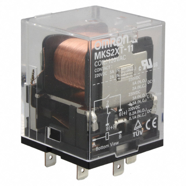 MKS2XT-11 AC120 Omron Automation and Safety                                                                    RELAY GEN PURPOSE DPST 5A 120V