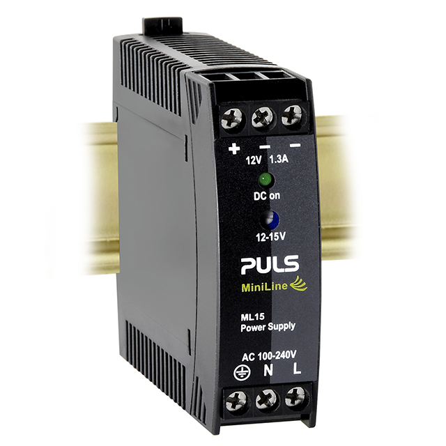 ML15.121 PULS, LP                                                                    DIN RAIL PWR SUPPLY 15W 12V 1.3A