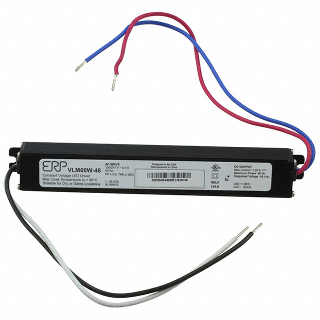 VLM60W-48 ERP Power, LLC                                                                    120 TO 277 VAC, 93% EFF., RECTAN