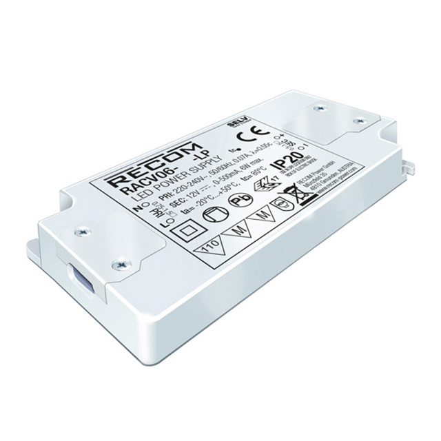 RACV06-12-LP Recom Power                                                                    LED DRIVER CV AC/DC 12V 500MA