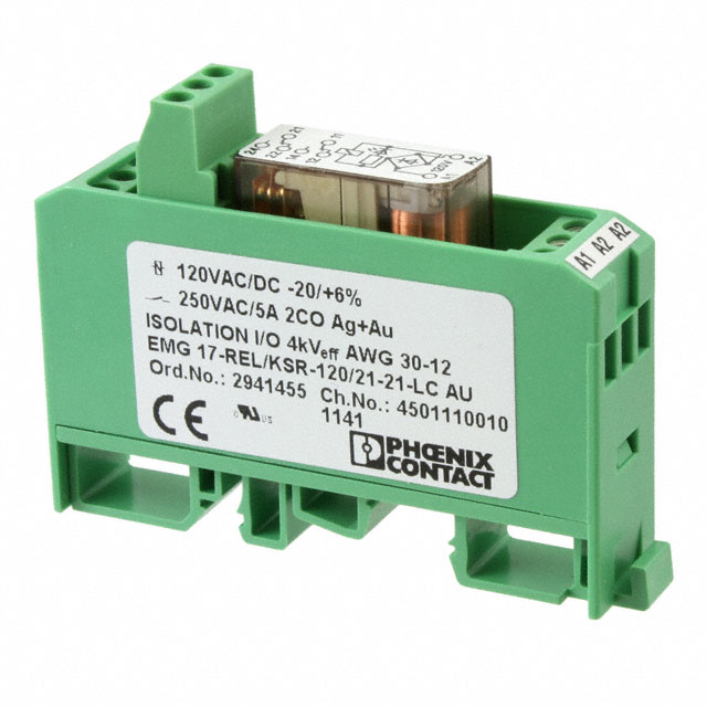 2941455 Phoenix Contact                                                                    RELAY GEN PURPOSE DPDT 5A 120V