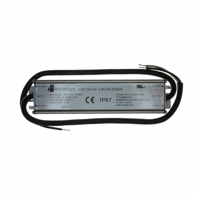 LXC30-0350S Excelsys Technologies Ltd                                                                    LED DRIVER CC AC/DC 42-85V 350MA