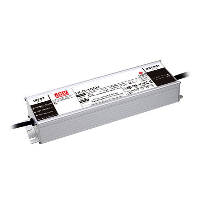 HLG-185H-24 Mean Well USA Inc.                                                                    LED DRVR CC/CV AC/DC 12-24V 7.8A