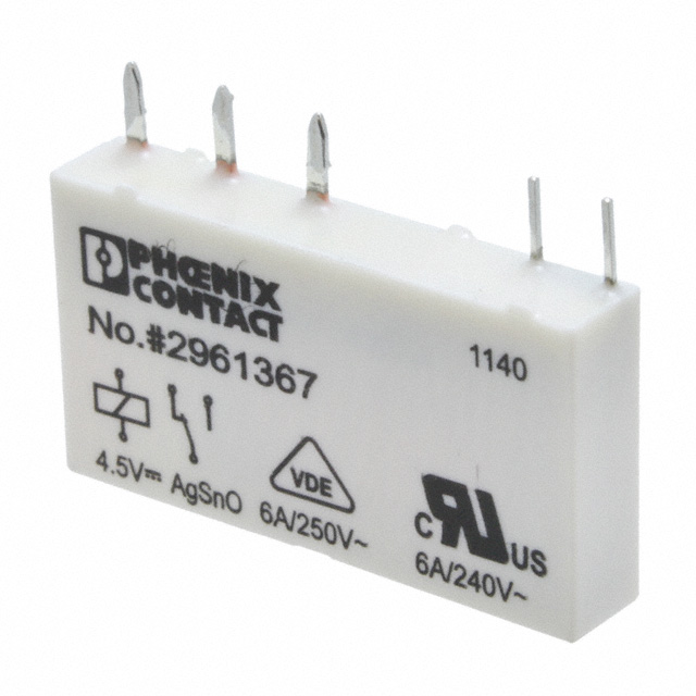 2961367 Phoenix Contact                                                                    RELAY GEN PURPOSE SPDT 6A 4.5V