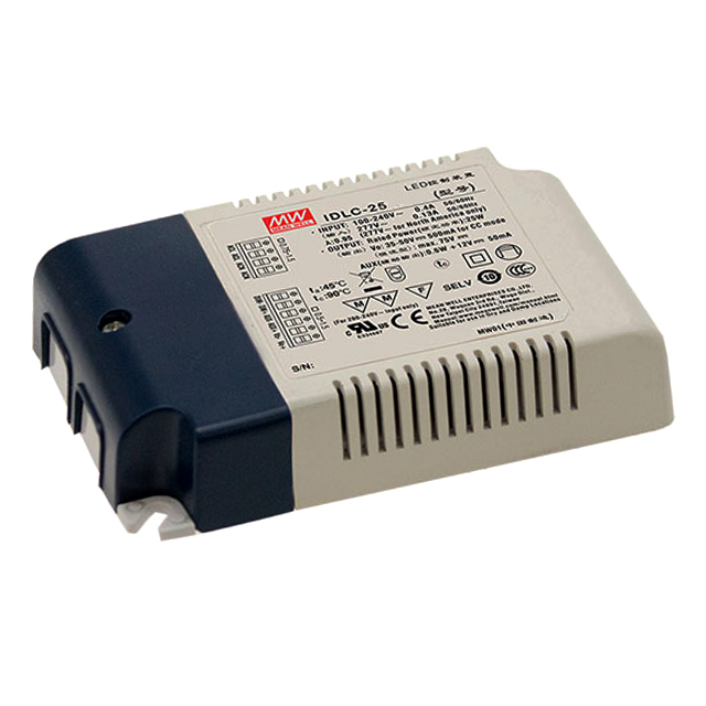 IDLC-25-700 Mean Well USA Inc.                                                                    LED DRVR CC AC/DC 25.2-36V 700MA