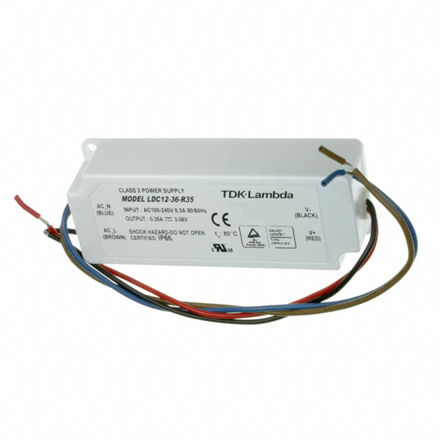 LDC12-36-R35 TDK-Lambda Americas Inc.                                                                    LED DRIVER CC AC/DC 3-36V 350MA