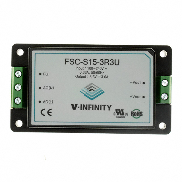 FSC-S15-3R3U CUI Inc.                                                                    AC/DC CONVERTER 3.3V 15W