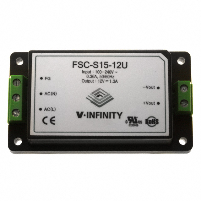 FSC-S15-12U CUI Inc.                                                                    AC/DC CONVERTER 12V 15W