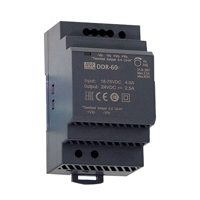 DDR-60G-5 Mean Well USA Inc.                                                                    DC/DC CONVERTER 5V 54W