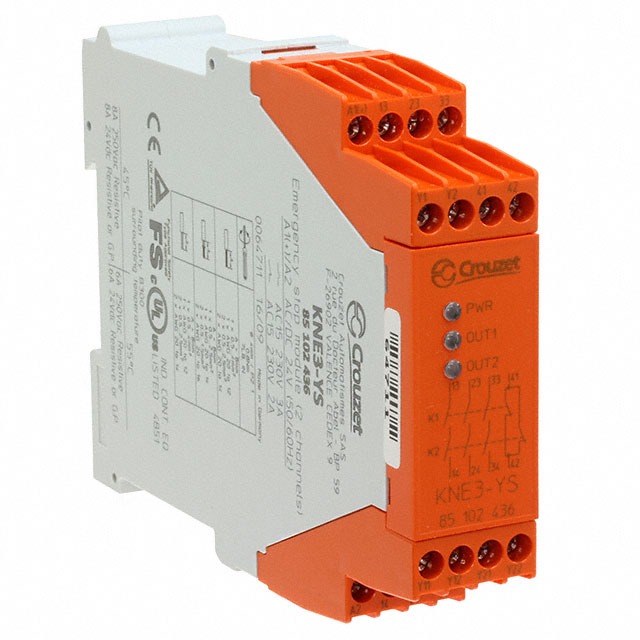 85102436 Crouzet                                                                    RELAY SAFETY 3PST 8A 24V