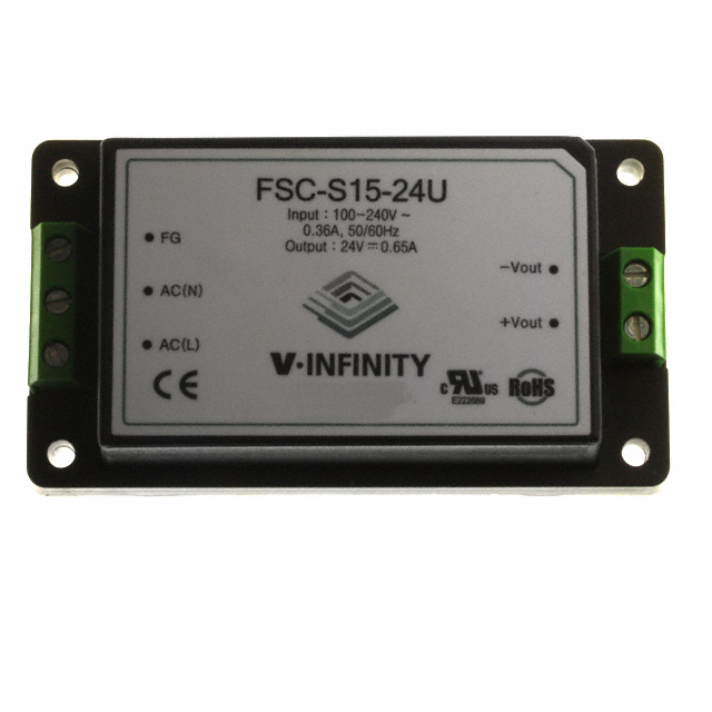 FSC-S15-24U CUI Inc.                                                                    AC/DC CONVERTER 24V 15W