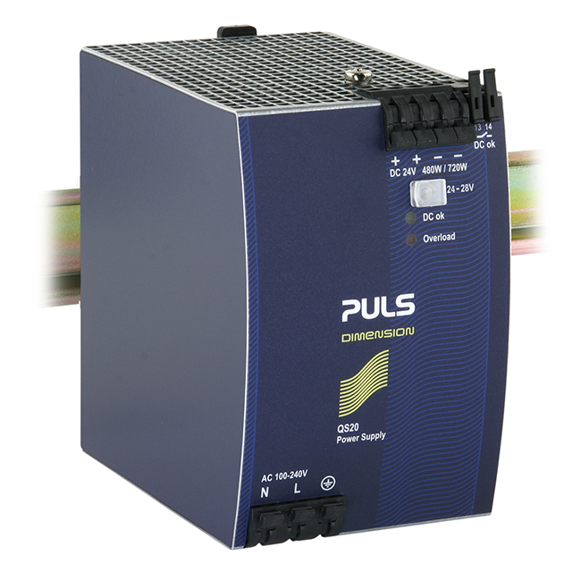 QS20.241-C1 PULS, LP                                                                    DIN RAIL PWR SUPPLY 480W 24V 20A