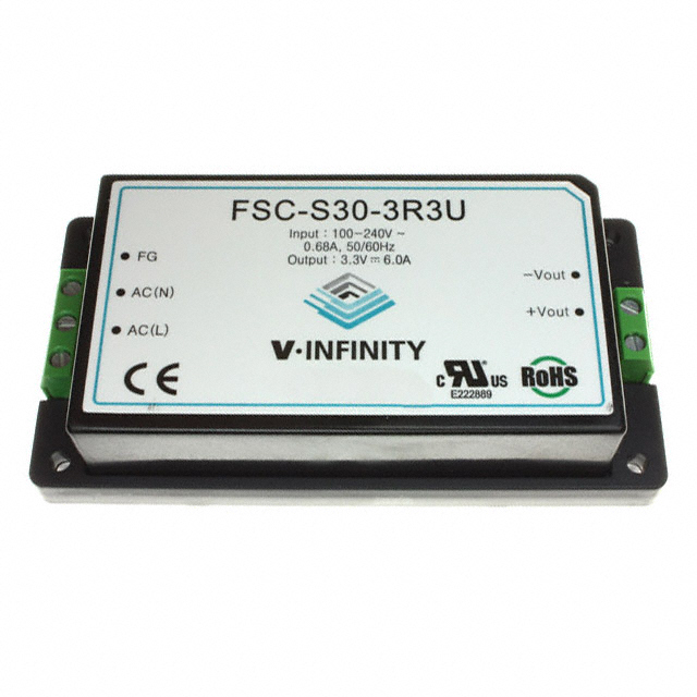 FSC-S30-3R3U CUI Inc.                                                                    AC/DC CONVERTER 3.3V 30W