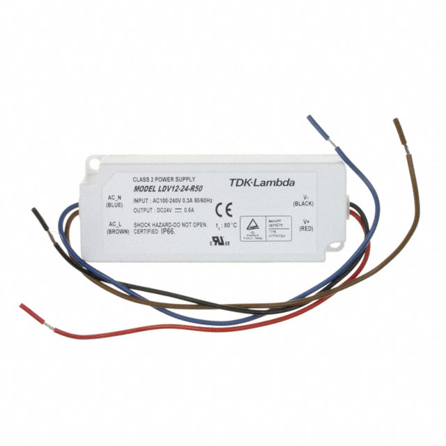 LDV12-24-R50 TDK-Lambda Americas Inc.                                                                    LED DRIVER CV AC/DC 24V 500MA