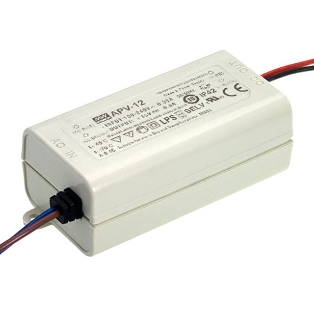 APV-12-12 Mean Well USA Inc.                                                                    LED DRIVER CV AC/DC 12V 1A