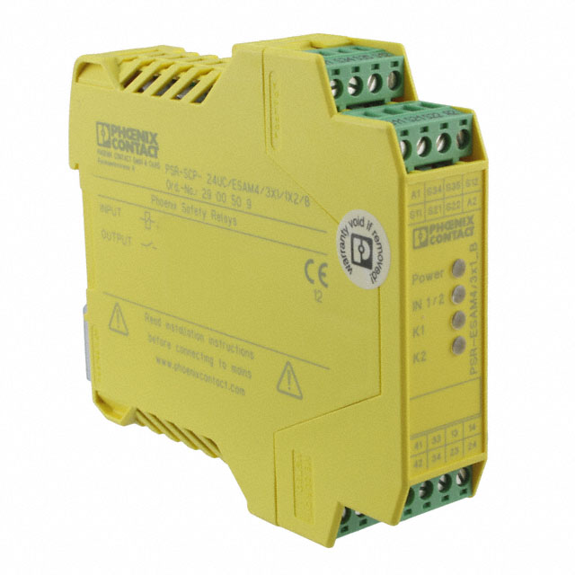 2900509 Phoenix Contact                                                                    RELAY SAFETY 3PST 6A 24V