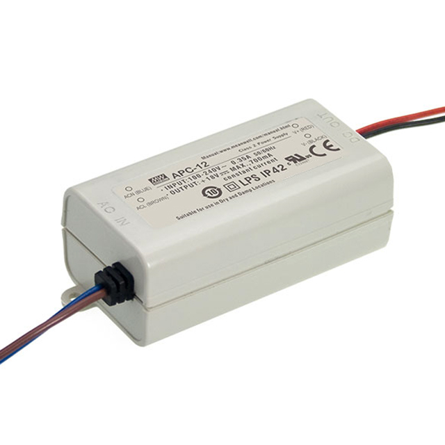 APC-12-700 Mean Well USA Inc.                                                                    LED DRIVER CC AC/DC 9-18V 700MA