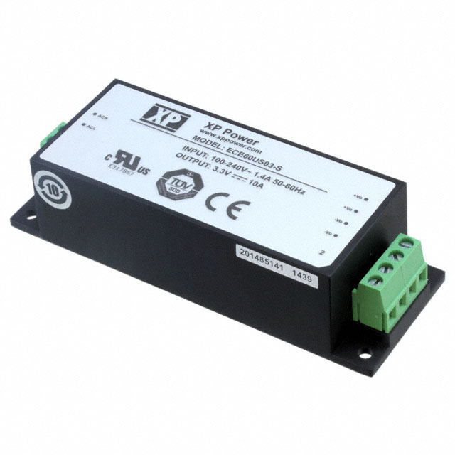 ECE60US03-S XP Power                                                                    AC/DC CONVERTER 3.3V 33W