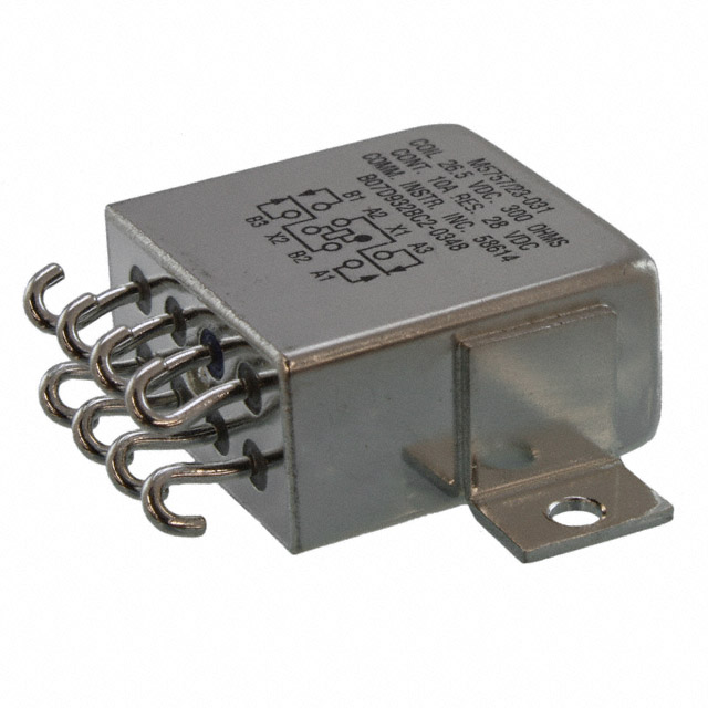 B07D932BC2-0348 TE Connectivity Aerospace, Defense and Marine                                                                    RELAY GEN PURPOSE DPDT 10A 26.5V