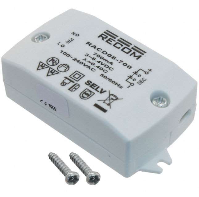 RACD06-700 Recom Power                                                                    LED DRIVER CC AC/DC 3-12V 700MA