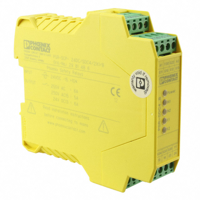 2981486 Phoenix Contact                                                                    RELAY SAFETY DPST 6A 24V