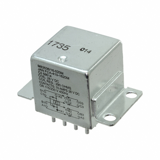 FCA-410-1620M TE Connectivity Aerospace, Defense and Marine                                                                    RELAY GEN PURPOSE 4PDT 10A 28V