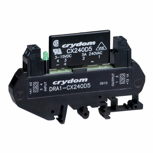 DRA1-CX240D5-B Sensata-Crydom                                                                    RELAY SSR SPST-NC 280VAC 5A DIN