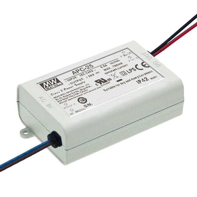 APC-25-700 Mean Well USA Inc.                                                                    LED DRVR CC AC/DC 11-36V 700MA