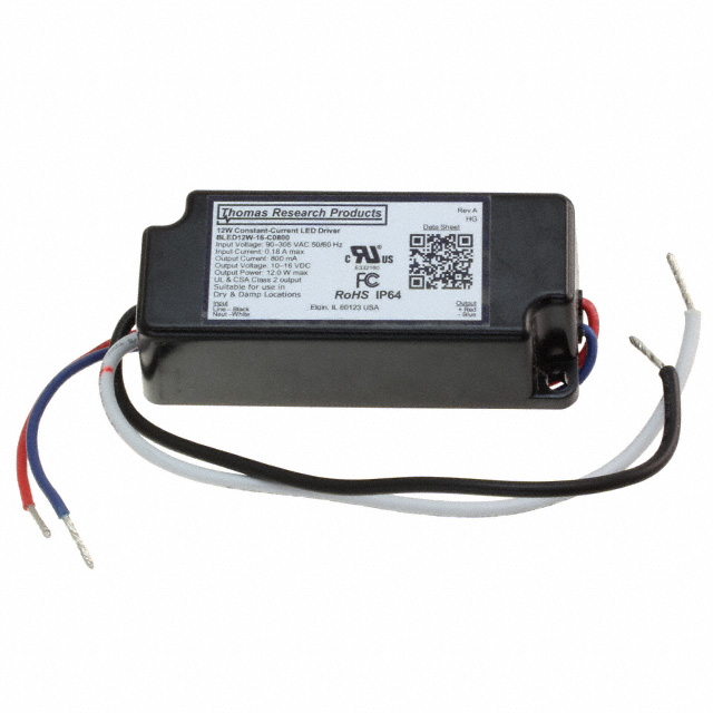 BLED12W-016-C0800 Thomas Research Products                                                                    LED DRIVER CC AC/DC 16V 800MA