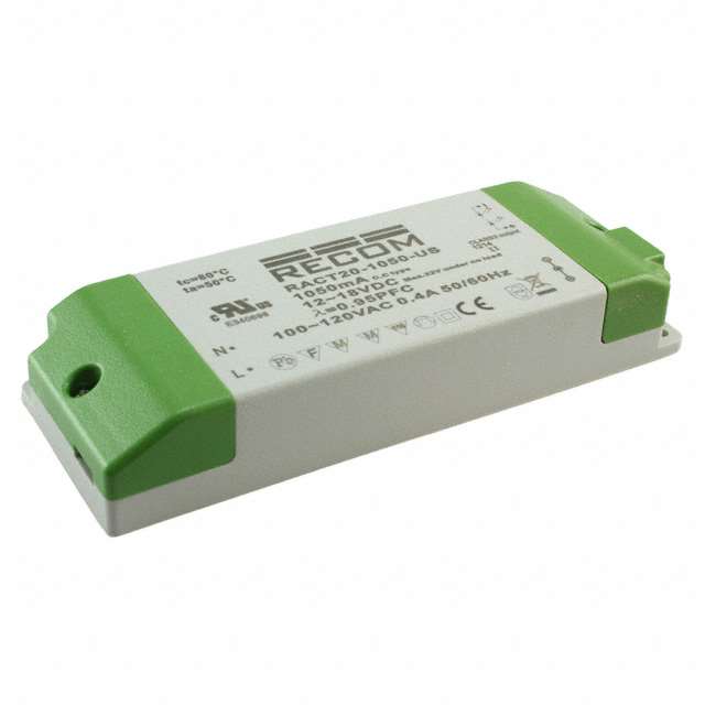 RACT20-1050-US Recom Power                                                                    LED DRIVER CC AC/DC 12-18V 1.05A