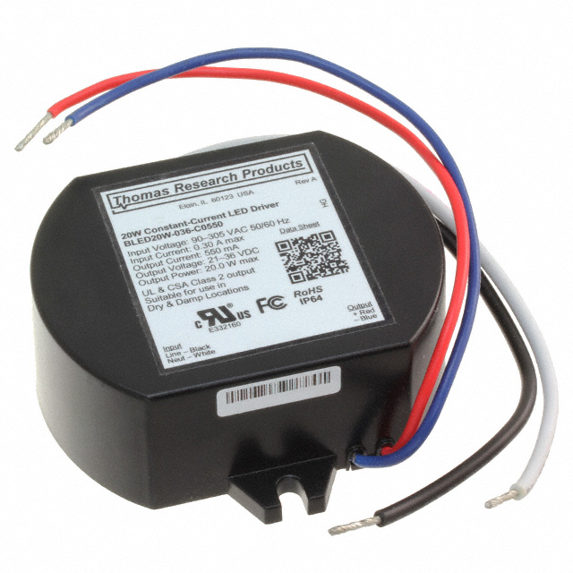 LEDDC25W-072-C0350-D Thomas Research Products                                                                    LED DRIVER CC AC/DC 24-72V 350MA