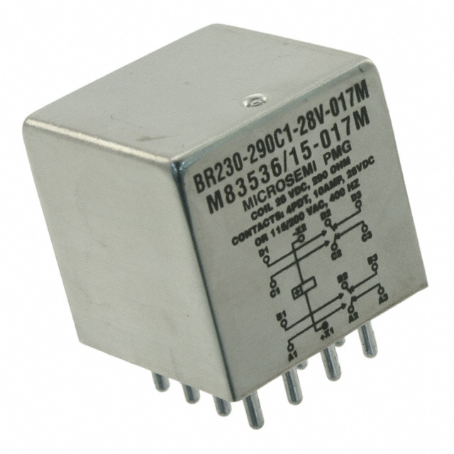 BR230-290C1-28V-017M Microsemi Corporation                                                                    RELAY GEN PURPOSE 4PDT 10A 28V